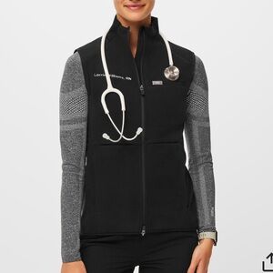 Figs on shift fleece vest